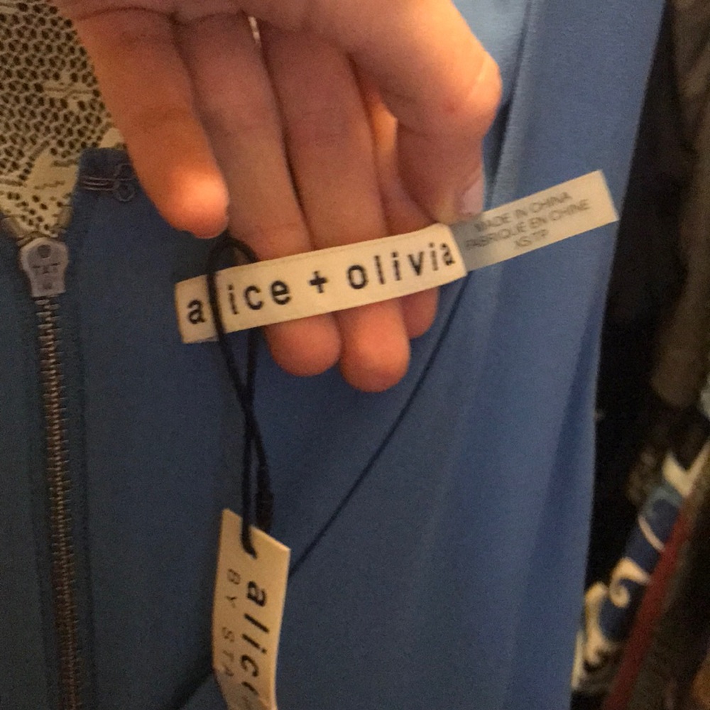 Alice + Olivia blue dress new with tags size XS - Picture 7 of 7